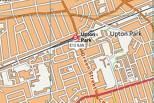 E13 9JW map - OS VectorMap District (Ordnance Survey)