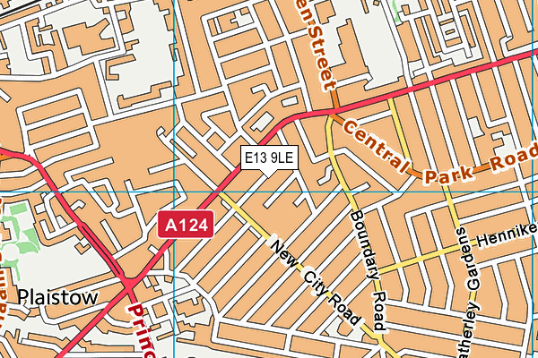 E13 9LE map - OS VectorMap District (Ordnance Survey)