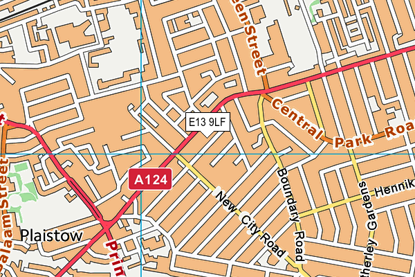 E13 9LF map - OS VectorMap District (Ordnance Survey)