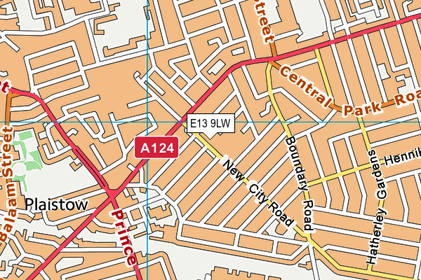 E13 9LW map - OS VectorMap District (Ordnance Survey)