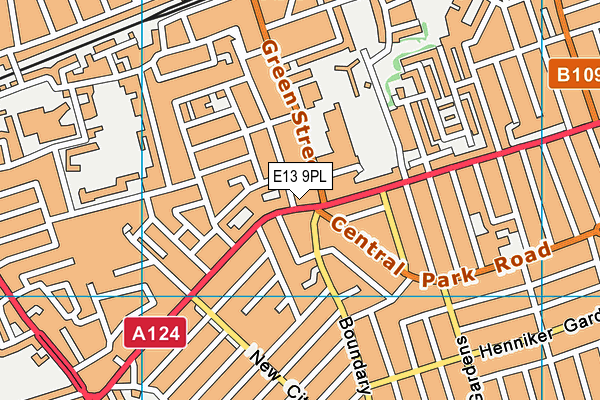 E13 9PL map - OS VectorMap District (Ordnance Survey)