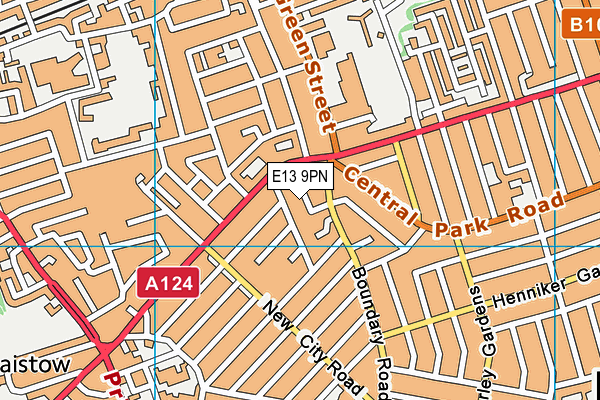 E13 9PN map - OS VectorMap District (Ordnance Survey)