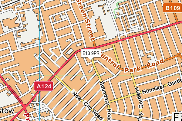 E13 9PR map - OS VectorMap District (Ordnance Survey)