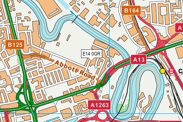 E14 0GR map - OS VectorMap District (Ordnance Survey)