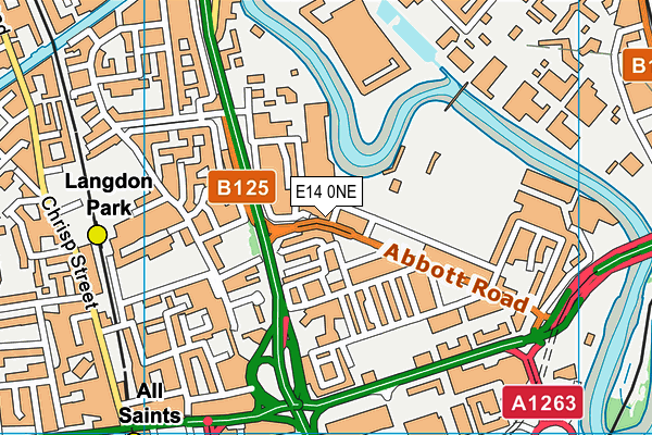 E14 0NE map - OS VectorMap District (Ordnance Survey)