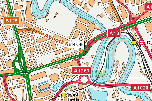 E14 0NH map - OS VectorMap District (Ordnance Survey)