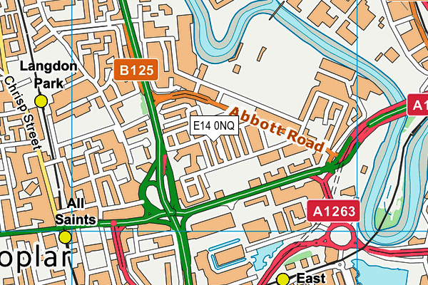 E14 0NQ map - OS VectorMap District (Ordnance Survey)