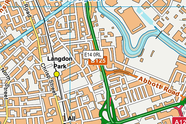 E14 0RL map - OS VectorMap District (Ordnance Survey)