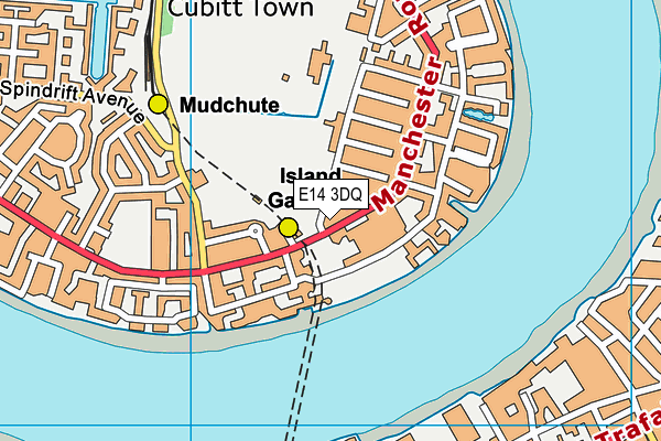 E14 3DQ map - OS VectorMap District (Ordnance Survey)