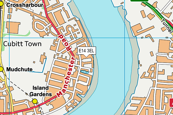 E14 3EL map - OS VectorMap District (Ordnance Survey)