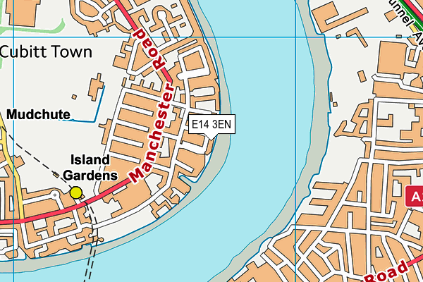 E14 3EN map - OS VectorMap District (Ordnance Survey)