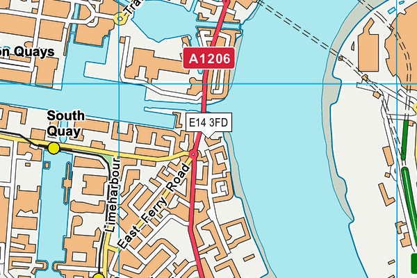 E14 3FD map - OS VectorMap District (Ordnance Survey)