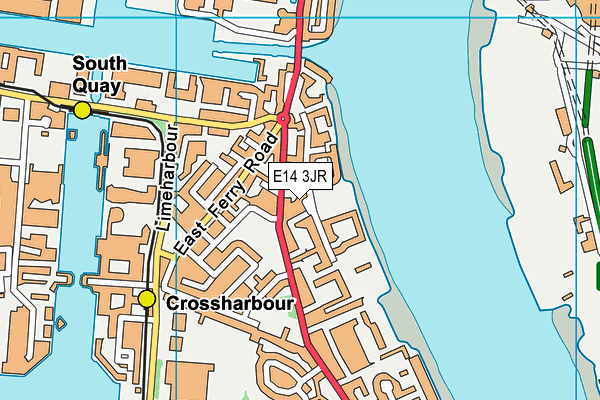 E14 3JR map - OS VectorMap District (Ordnance Survey)