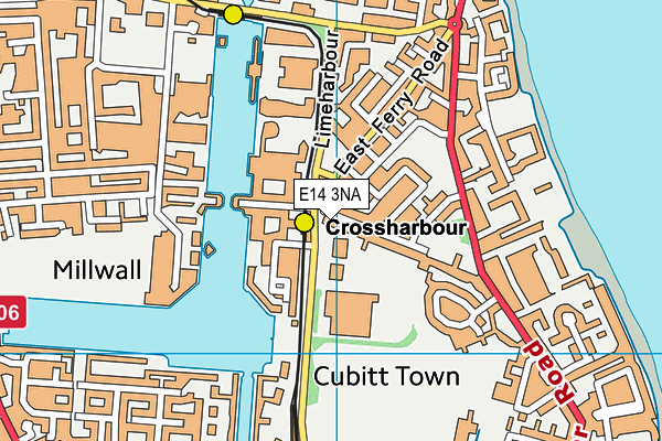 E14 3NA map - OS VectorMap District (Ordnance Survey)