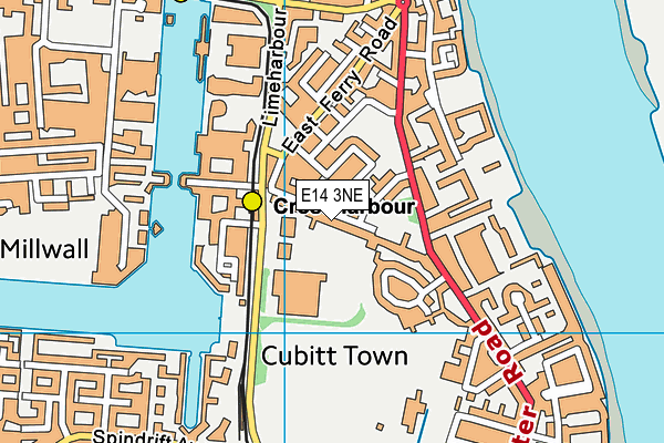 Cubitt Town Primary School map (E14 3NE) - OS VectorMap District (Ordnance Survey)