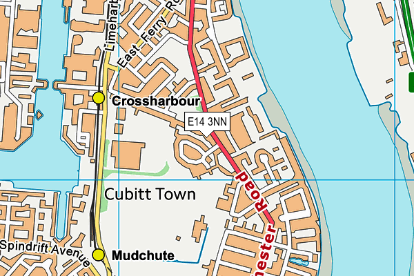 E14 3NN map - OS VectorMap District (Ordnance Survey)