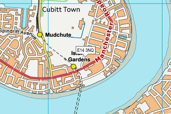 E14 3NQ map - OS VectorMap District (Ordnance Survey)