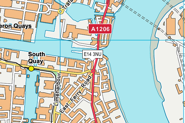 E14 3NU map - OS VectorMap District (Ordnance Survey)