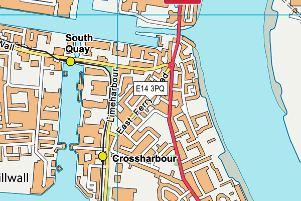 E14 3PQ map - OS VectorMap District (Ordnance Survey)