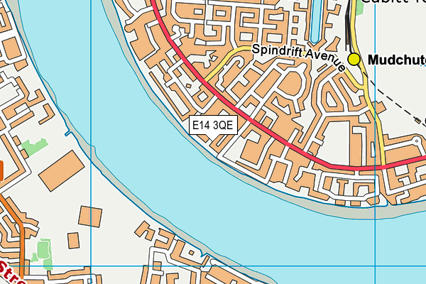 E14 3QE map - OS VectorMap District (Ordnance Survey)