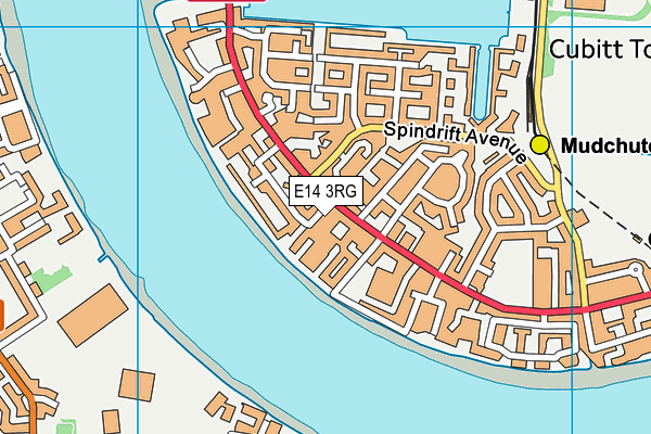 E14 3RG map - OS VectorMap District (Ordnance Survey)