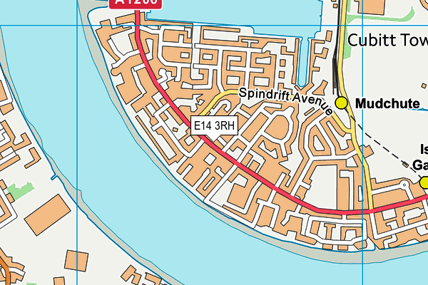 E14 3RH map - OS VectorMap District (Ordnance Survey)