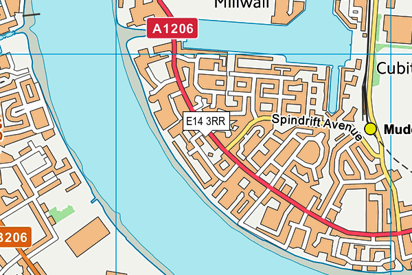 E14 3RR map - OS VectorMap District (Ordnance Survey)