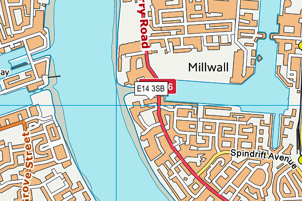 E14 3SB map - OS VectorMap District (Ordnance Survey)