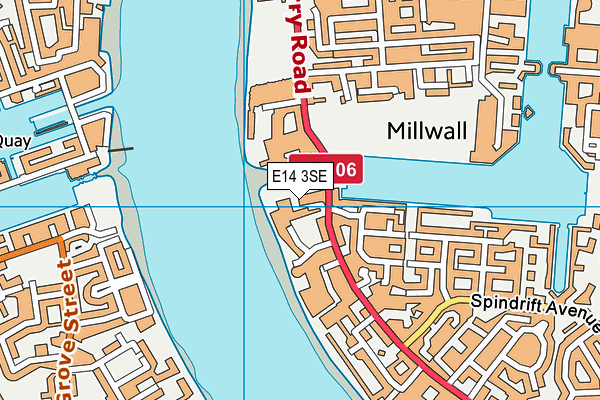 E14 3SE map - OS VectorMap District (Ordnance Survey)