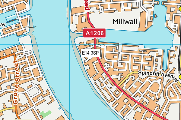 E14 3SP map - OS VectorMap District (Ordnance Survey)