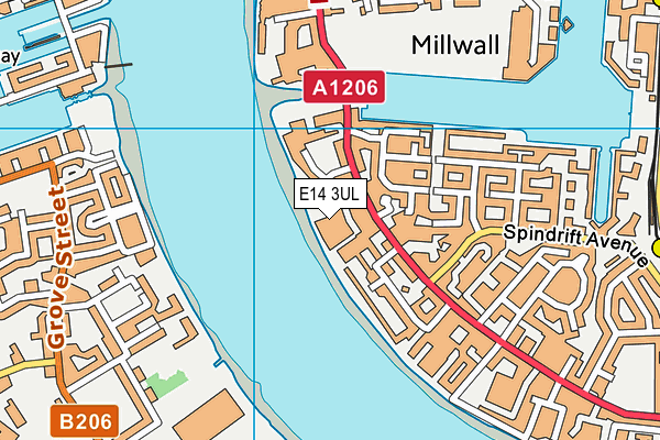 E14 3UL map - OS VectorMap District (Ordnance Survey)