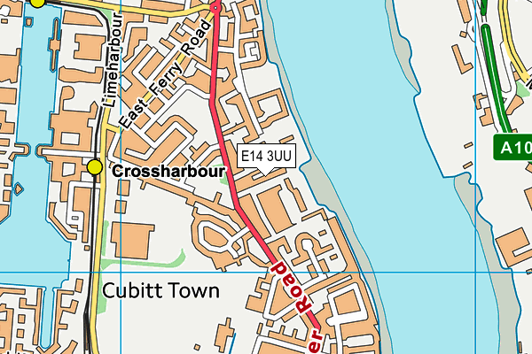 E14 3UU map - OS VectorMap District (Ordnance Survey)