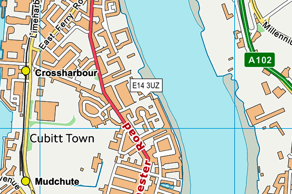 E14 3UZ map - OS VectorMap District (Ordnance Survey)