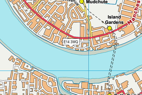 E14 3WQ map - OS VectorMap District (Ordnance Survey)