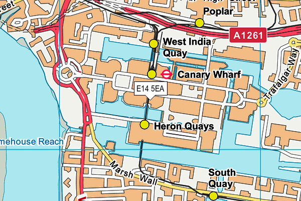 E14 5EA map - OS VectorMap District (Ordnance Survey)