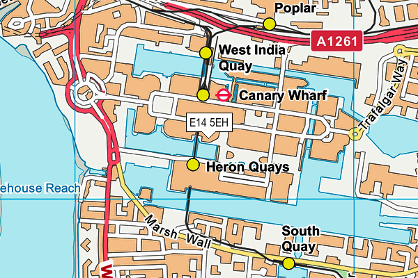 E14 5EH map - OS VectorMap District (Ordnance Survey)