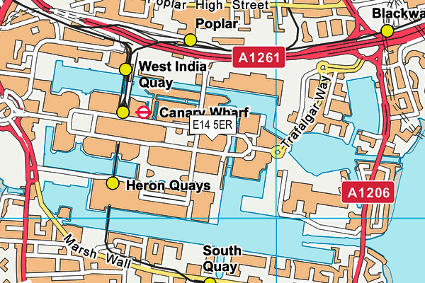 Third Space Canary Wharf map (E14 5ER) - OS VectorMap District (Ordnance Survey)