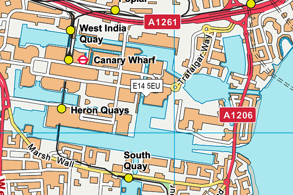 E14 5EU map - OS VectorMap District (Ordnance Survey)