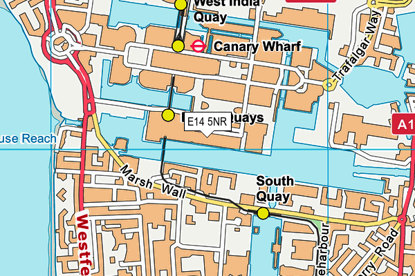 E14 5NR map - OS VectorMap District (Ordnance Survey)