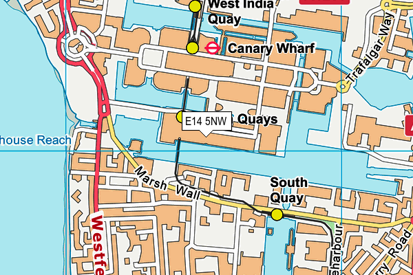 E14 5NW map - OS VectorMap District (Ordnance Survey)