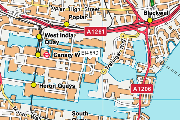 E14 5RD map - OS VectorMap District (Ordnance Survey)