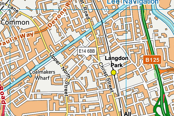 St Saviour's Church of England Primary School map (E14 6BB) - OS VectorMap District (Ordnance Survey)