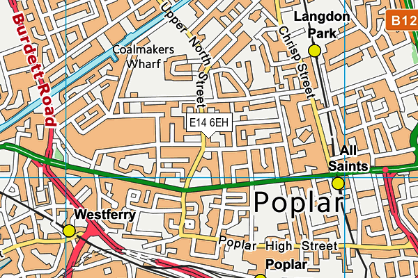 E14 6EH map - OS VectorMap District (Ordnance Survey)