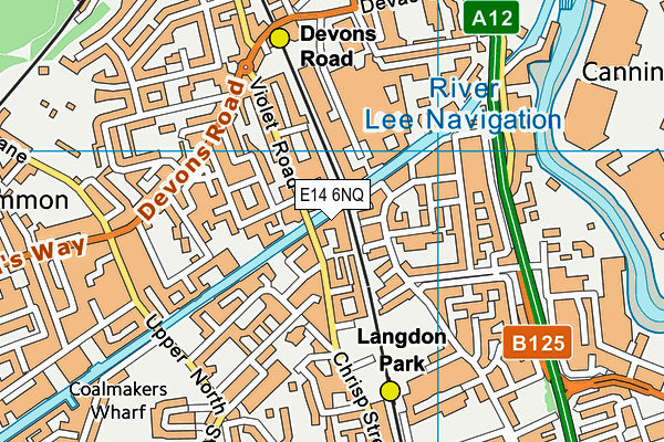 E14 6NQ map - OS VectorMap District (Ordnance Survey)