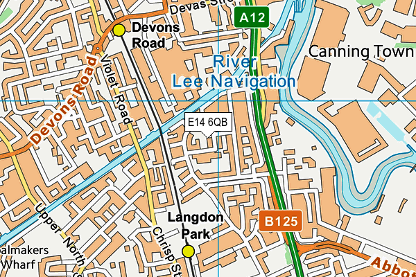 E14 6QB map - OS VectorMap District (Ordnance Survey)