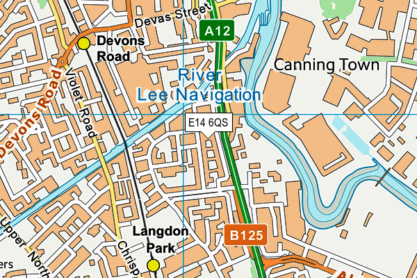 E14 6QS map - OS VectorMap District (Ordnance Survey)