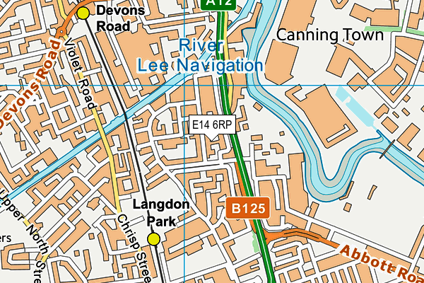 E14 6RP map - OS VectorMap District (Ordnance Survey)