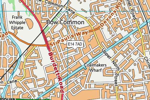 Stebon Primary School map (E14 7AD) - OS VectorMap District (Ordnance Survey)