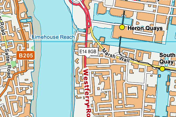 E14 8GB map - OS VectorMap District (Ordnance Survey)