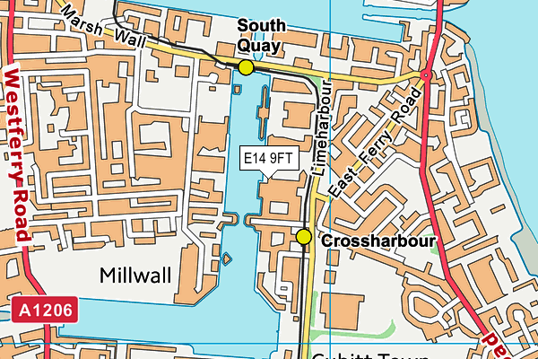 Nuffield Health (Baltimore Wharf) map (E14 9FT) - OS VectorMap District (Ordnance Survey)